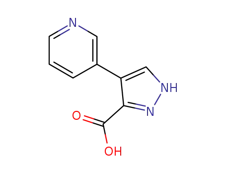 Molecular Structure of 117784-26-6 (4-(Pyridin-3-yl)-1H-pyrazole-3-carboxylic acid)