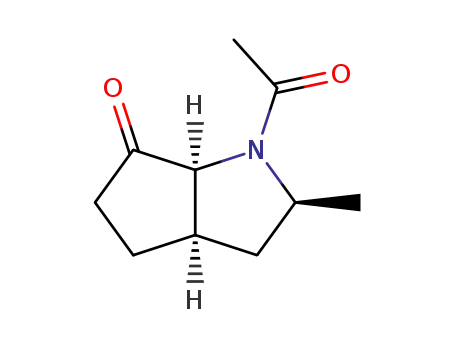 Cyclopenta[b]pyrrol-6(1H)-one, 1-acetylhexahydro-2-methyl- (6CI)
