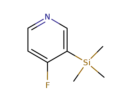 Molecular Structure of 116922-61-3 (4-FLUORO-3-(TRIMETHYLSILYL)PYRIDINE)