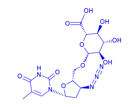 Molecular Structure of 117675-21-5 (3'-azido-3'-deoxy-5'-O-beta-glucopyranuronosylthymidine)