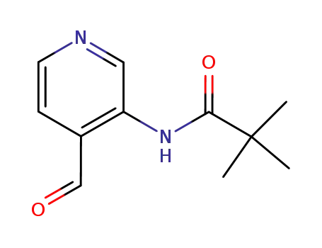 Molecular Structure of 127446-35-9 (N-(4-FORMYL-PYRIDIN-3-YL)-2,2-DIMETHYL-PROPIONAMIDE)