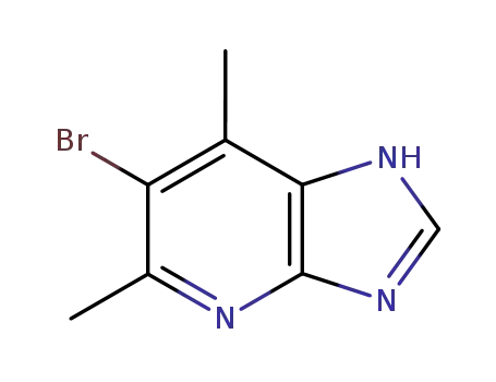 Molecular Structure of 92336-10-2 (6-Bromo-5,7-dimethylimidazo[4,5-b]pyridine)