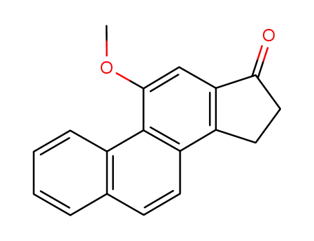 Molecular Structure of 5836-85-1 (11-Methoxy-15,16-dihydro-17H-cyclopenta[a]phenanthrene-17-one)