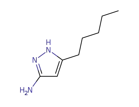 Molecular Structure of 126748-59-2 (1H-Pyrazol-3-amine,  5-pentyl-)