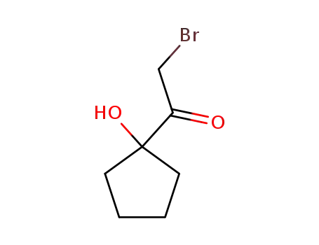 Molecular Structure of 116633-22-8 (Ethanone, 2-bromo-1-(1-hydroxycyclopentyl)- (9CI))