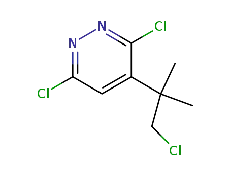 Molecular Structure of 108287-79-2 (3,6-dichloro-4-(1-chloro-2-methylpropan-2-yl)pyridazine)