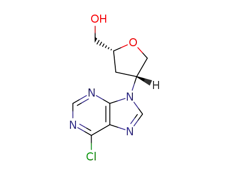 1,4-anhydro-2-(6-chloro-9H-purin-9-yl)-2,3-dideoxy-L-threo-pentitol