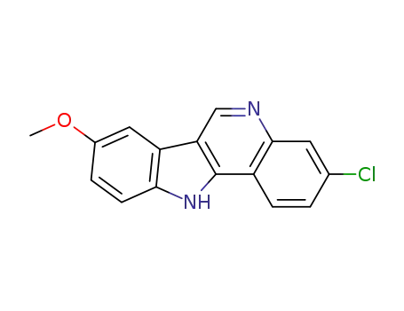 Molecular Structure of 116792-06-4 (3-chloro-8-methoxy-11H-indolo[3,2-c]quinoline)
