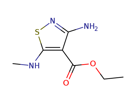 4-ISOTHIAZOLECARBOXYLIC ACID 3-AMINO-5-(METHYLAMINO)-,ETHYL ESTER