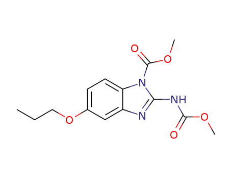 2-Methoxycarbonylamino-5-propoxy-benzoimidazole-1-carboxylic acid methyl ester
