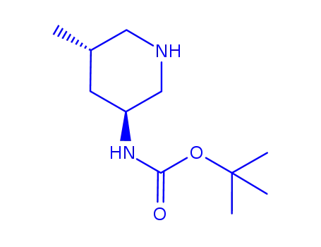Molecular Structure of 951163-61-4 (Carbamic acid, N-[(3S,5S)-5-methyl-3-piperidinyl]-, 1,1-dimethylethyl ester)