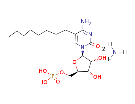 Molecular Structure of 117309-86-1 (5'-Cytidylic acid,5-octyl-, diammonium salt (9CI))