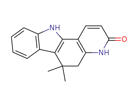 Molecular Structure of 127040-36-2 (6,6-dimethyl-4,5,6,11-tetrahydro-3H-pyrido[3,2-a]carbazol-3-one)