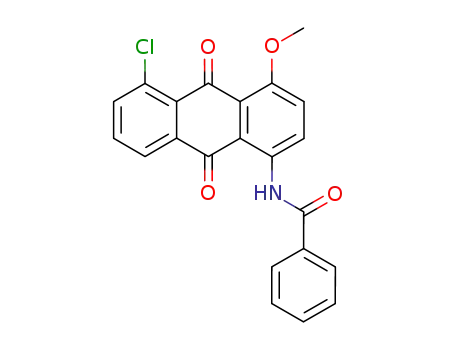 Molecular Structure of 116-80-3 (N-(5-chloro-4-methoxy-9,10-dioxo-9,10-dihydroanthracen-1-yl)benzamide)