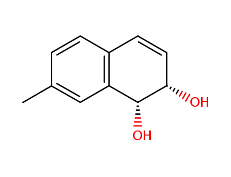 Molecular Structure of 127926-10-7 ((1R,2S)-7-methyl-1,2-dihydronaphthalene-1,2-diol)