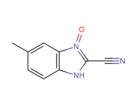 Molecular Structure of 118807-84-4 (1H-Benzimidazole-2-carbonitrile,5-methyl-,3-oxide(9CI))