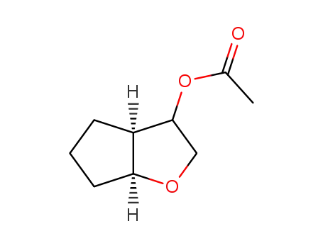 Molecular Structure of 118790-25-3 (2H-Cyclopenta[b]furan-3-ol,hexahydro-,acetate,(3-alpha-,3a-bta-,6a-bta-)-(9CI))