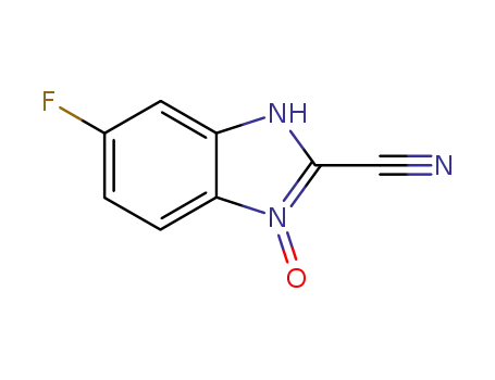 Molecular Structure of 118807-64-0 (1H-Benzimidazole-2-carbonitrile,6-fluoro-,3-oxide(9CI))