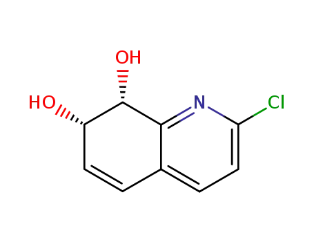 Molecular Structure of 151262-67-8 (2-chloro-7,8-dihydro-7,8-dihydroxyquinoline)