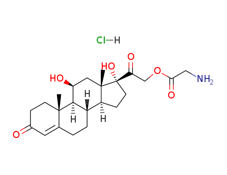 [2-[(10R,11S,13S,17R)-11,17-dihydroxy-10,13-dimethyl-3-oxo-2,6,7,8,9,1 1,12,14,15,16-decahydro-1H-cyclopenta[a]phenanthren-17-yl]-2-oxo-ethyl ] 2-aminoacetate hydrochloride