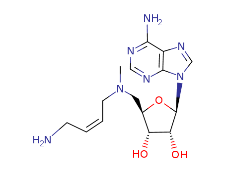 123642-27-3,Adenosine,5'-[[(2Z)-4-amino-2-buten-1-yl]methylamino]-5'-deoxy-,Adenosine,5'-[(4-amino-2-butenyl)methylamino]-5'-deoxy-, (Z)-; Adenosine,5'-[[(2Z)-4-amino-2-butenyl]methylamino]-5'-deoxy- (9CI); MDL 73811