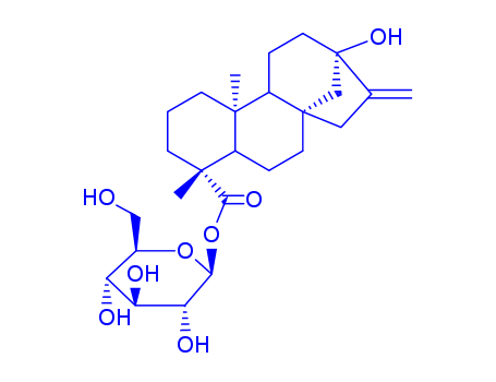 1-O-[(5beta,8alpha,9beta,10alpha,13alpha)-13-hydroxy-18-oxokaur-16-en-18-yl]-beta-D-glucopyranose(64977-89-5)