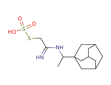 Molecular Structure of 128487-73-0 (S-{(2Z)-2-amino-2-[(1-tricyclo[3.3.1.1~3,7~]dec-1-ylethyl)imino]ethyl} hydrogen thiosulfate)