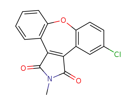 Molecular Structure of 129385-61-1 (5-Chloro-2-methyl-8-oxa-2-aza-dibenzo[e,h]azulene-1,3-dione)