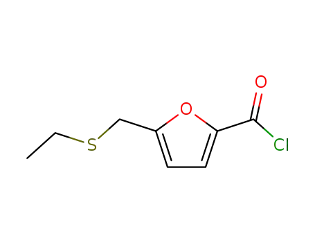Molecular Structure of 118800-45-6 (2-Furoyl chloride, 5-[(ethylthio)methyl]- (6CI))