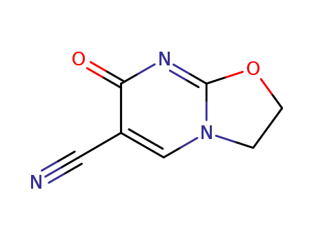 Molecular Structure of 118801-89-1 (7-OXO-2,3-DIHYDRO-7H-[1,3]OXAZOLO[3,2-A]PYRIMIDINE-6-CARBONITRILE)