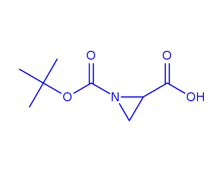 Molecular Structure of 181212-91-9 ((S)-N-Boc-aziridine-2-carboxylic acid)