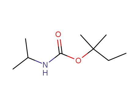 Molecular Structure of 118723-60-7 (Carbamic acid, (1-methylethyl)-, 1,1-dimethylpropyl ester (9CI))