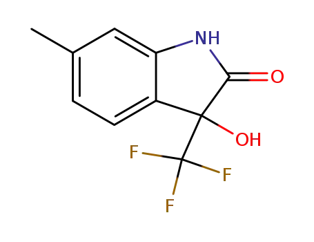 Molecular Structure of 128350-88-9 (3-HYDROXY-2-OXO-3-TRIFLUOROMETHYL-6-METHYLINDOLINE)