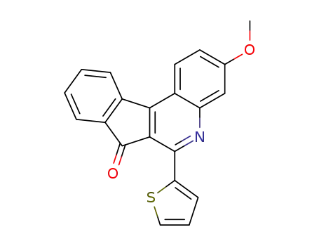 Molecular Structure of 128404-82-0 (3-methoxy-6-thiophen-2-yl-7H-indeno[2,1-c]quinolin-7-one)