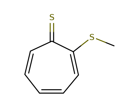 2,4,6-Cycloheptatriene-1-thione,2-(methylthio)-