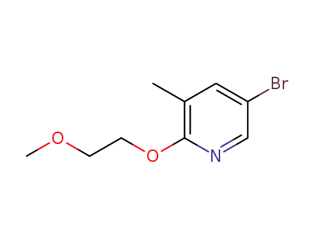 Molecular Structure of 1288996-83-7 (5-broMo-2-(2-Methoxyethoxy)-3-Methylpyridine)