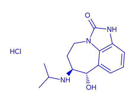 Molecular Structure of 1117752-22-3 (Imidazo[4,5,1-jk][1]benzazepin-2(1H)-one, 4,5,6,7-tetrahydro-7-hydroxy-6-[(1-methylethyl)amino]-, hydrochloride (1:1), (6S,7S)-)