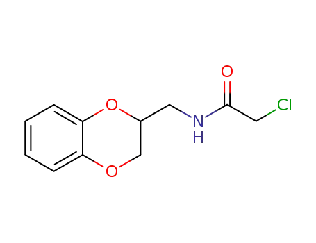 Molecular Structure of 119750-12-8 (2-CHLORO-N-(2,3-DIHYDRO-1,4-BENZODIOXIN-2-YLMETHYL)ACETAMIDE)