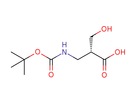 Molecular Structure of 1190870-93-9 (Boc-(R)-3-aMino-2-(hydroxyMethyl)propanoic acid)