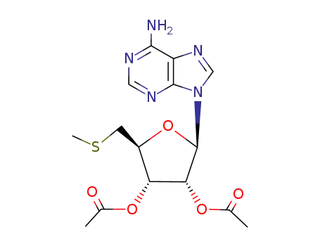 Molecular Structure of 119771-17-4 (2',3'-Di-O-acetyl-5'-deoxy-5'-(methylthio)adenosine)