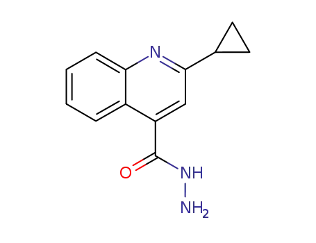 Molecular Structure of 119778-68-6 (2-CYCLOPROPYLQUINOLINE-4-CARBOHYDRAZIDE)