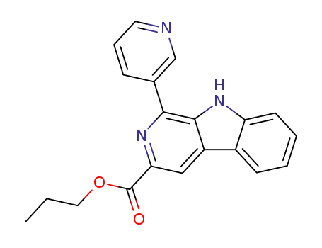 Molecular Structure of 119377-12-7 (propyl 1-pyridin-3-yl-9H-beta-carboline-3-carboxylate)