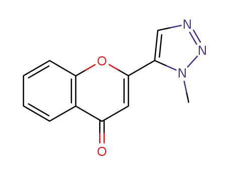 Molecular Structure of 119584-87-1 (2-(1-methyl-1H-1,2,3-triazol-5-yl)-4H-chromen-4-one)