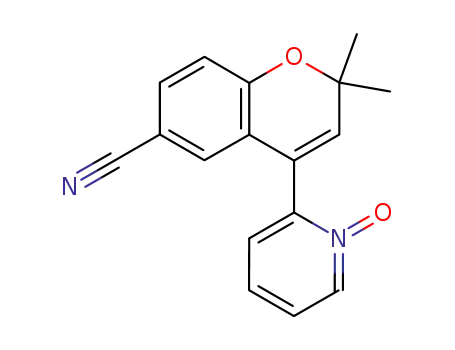 Molecular Structure of 120280-37-7 (2,2-dimethyl-4-(1-oxidopyridin-2-yl)-2H-chromene-6-carbonitrile)