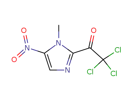 Molecular Structure of 120095-65-0 (2,2,2-Trichloro-1-(1-methyl-5-nitro-1H-imidazol-2-yl)-ethanone)