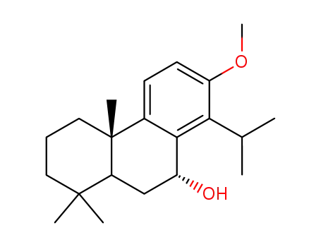 Molecular Structure of 129456-93-5 (9-Phenanthrenol, 1,2,3,4,4a,9,10,10a-octahydro-7-methoxy-1,1,4a-trimethyl-8-(1-methylethyl)-, (4aS,9R,10aS)-)