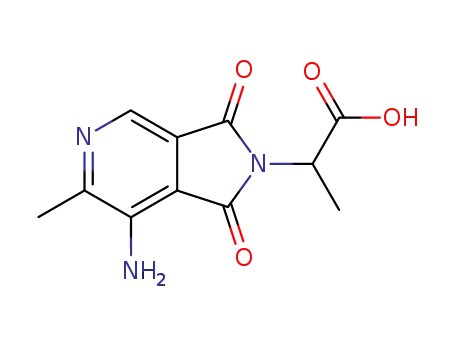 2H-Pyrrolo[3,4-c]pyridine-2-acetic  acid,  7-amino-1,3-dihydro--alpha-,6-dimethyl-1,3-dioxo-