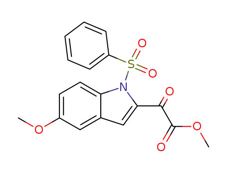 Molecular Structure of 121268-84-6 (METHYL 5-METHOXY-ALPHA-OXO-1-(PHENYLSULFONYL)INDOLE-2-ACETATE)