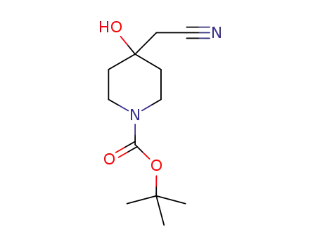 Molecular Structure of 774609-73-3 (tert-Butyl 4-(cyanomethyl)-4-hydroxypiperidine-1-carboxylate)