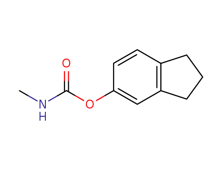 Molecular Structure of 120-59-2 (2,3-dihydro-1H-inden-5-yl methylcarbamate)